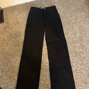 Abercrombie & Fitch Black Straight Leg Jeans